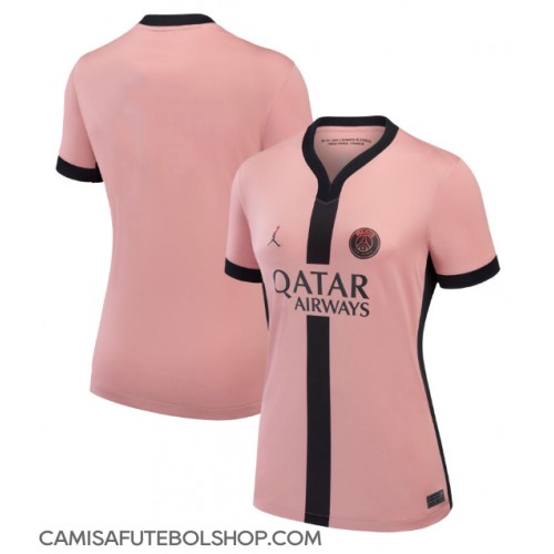 Camisa de time de futebol Paris Saint-Germain Replicas 3º Equipamento Feminina 2024-25 Manga Curta